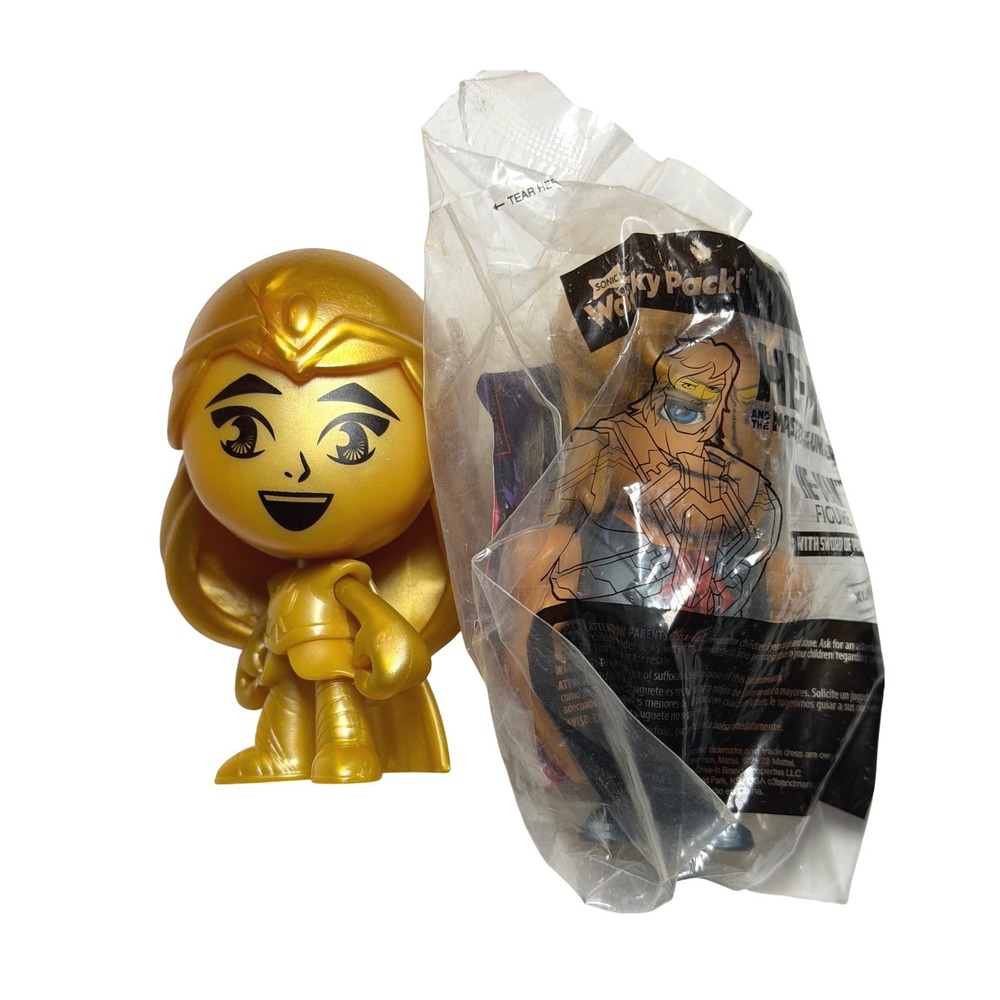 Sonic Wacky Pack Masters of the‎ Universe He-Man She-Ra Gold Figure Set 2023